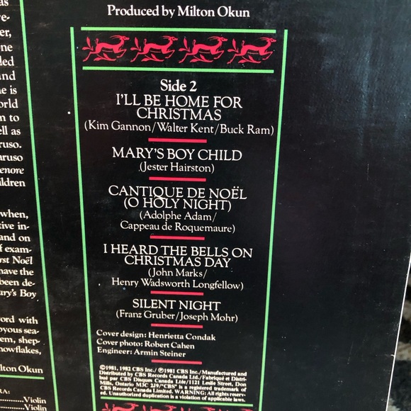 80's "Christmas with Placido Domingo" Record - Vienna Symphony Orchestra - Opera - Picture 7 of 14